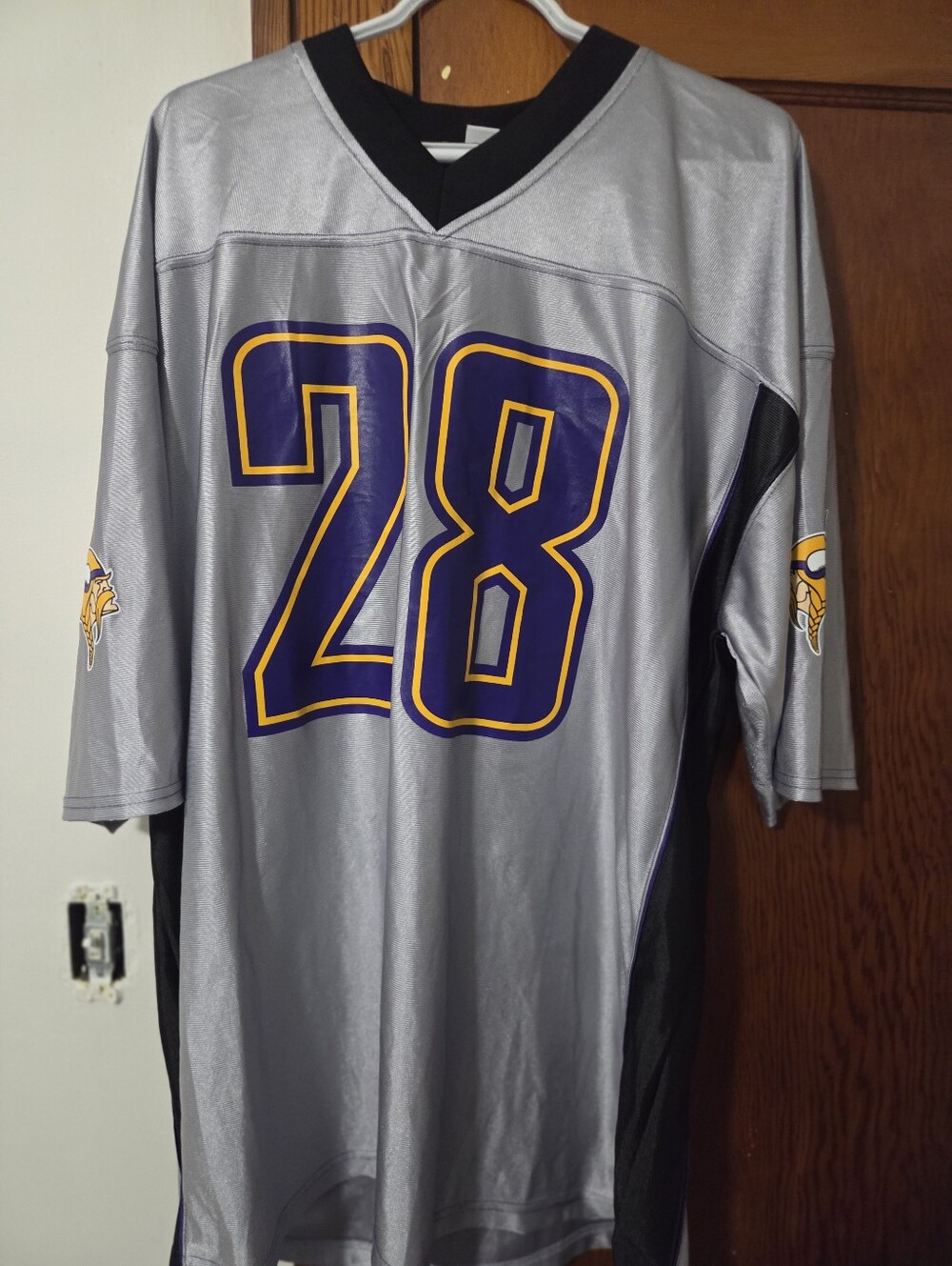 Men's Minnesota Vikings Gray #28 Adrian Peterson Jersey Shirt Mens 2xl Nwt